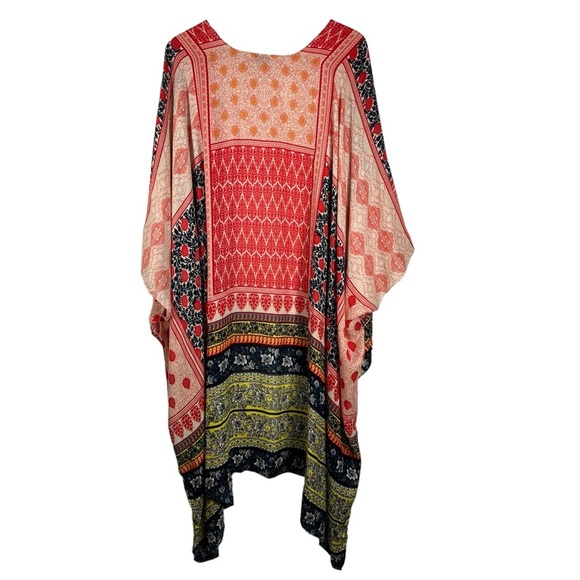 SAACHI Colorful Color block Floral Boxy Cut Kimono - Picture 8 of 9